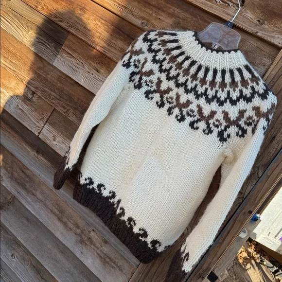 Vintage handmade chunky knit wooly cardigan angora? - Picture 6 of 7